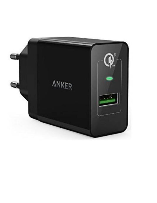 ANKER PowerPort+1 with QC 3.0 18W USB-A EU Black - NEU - DE-Händler