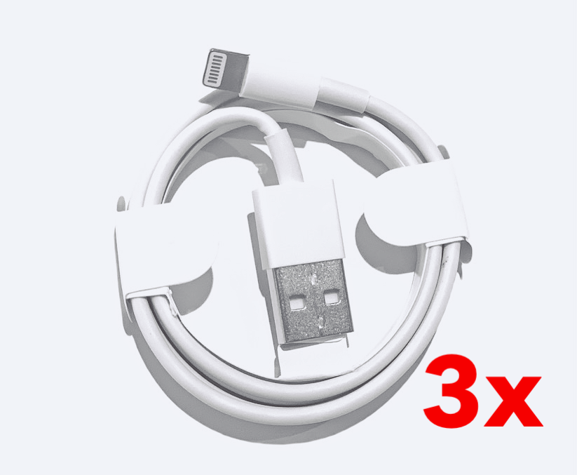 3x Ladekabel für Original iPhone 5 6 7 8 x 11 12 13 iPad Pro