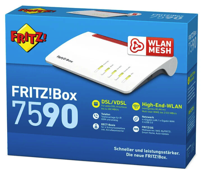 AVM FRITZ!Box 7590 o2 Edition mit Branding (20002825) Weiß - DE-Händler