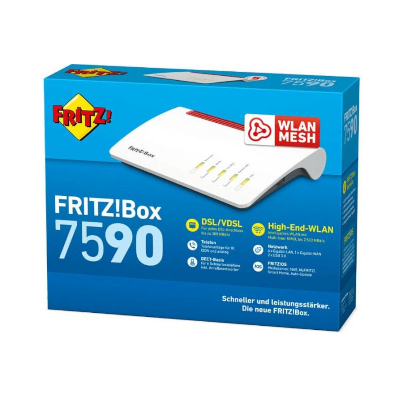 AVM FRITZ!Box 7590 router Wi-Fi dual band, ricondizionato, rivenditore DE