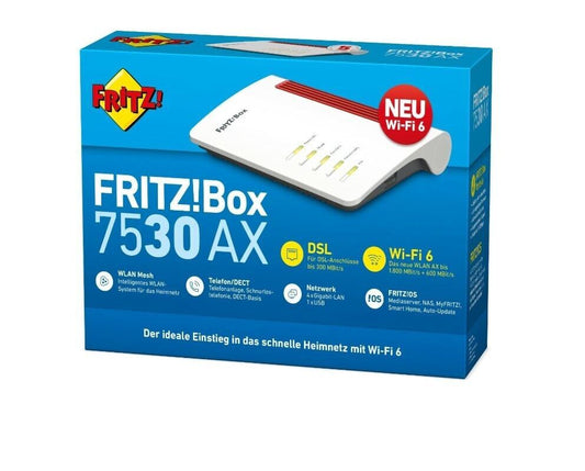 AVM FRITZ!Box 7530 AX WiFi 6 WLAN Mesh Router Dual Band (20002930) NEU&OVP